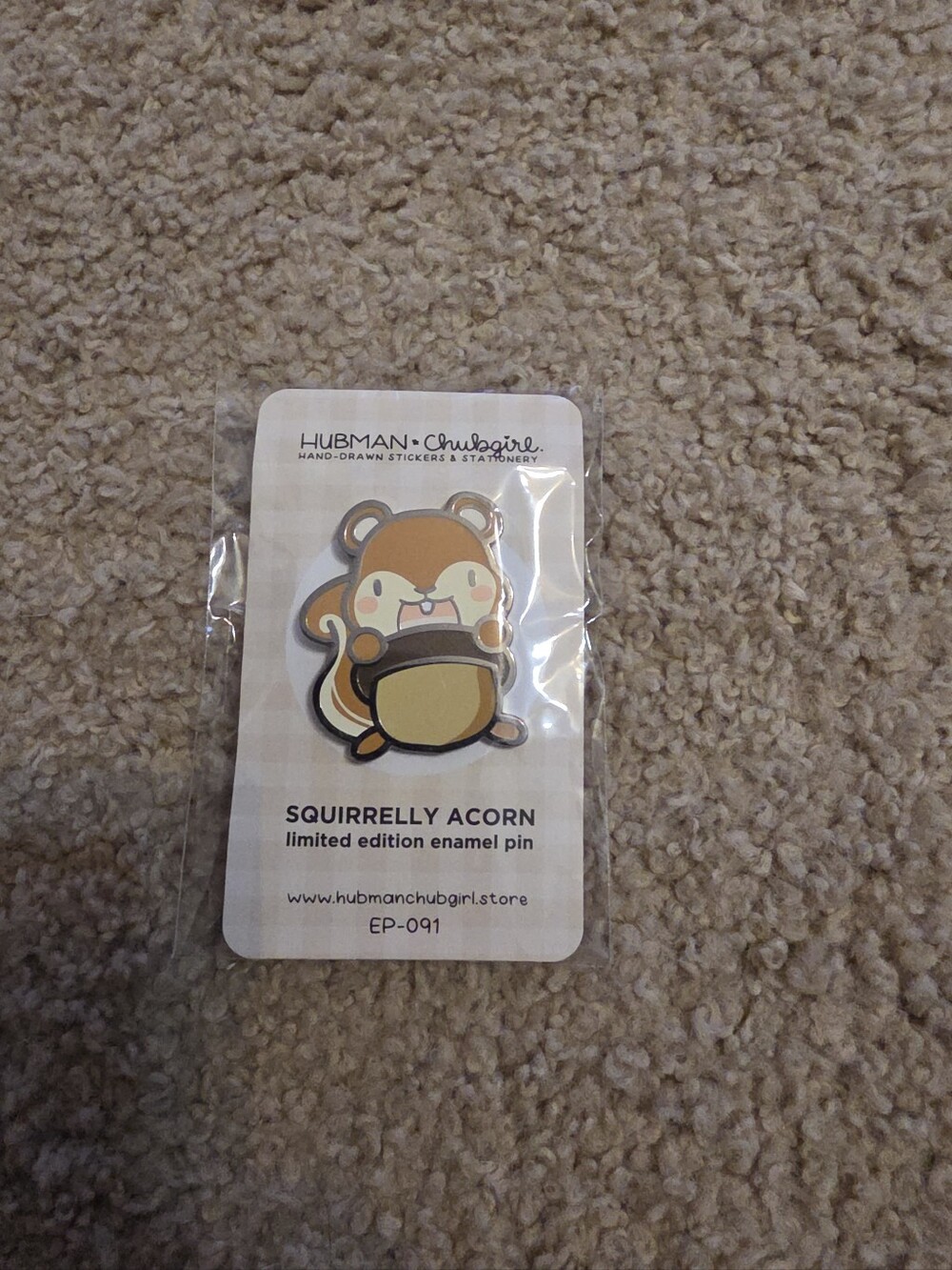 *SQUIRRELLY ACORN Limited Edition Enamel Pin - Hubman & Chubgirl